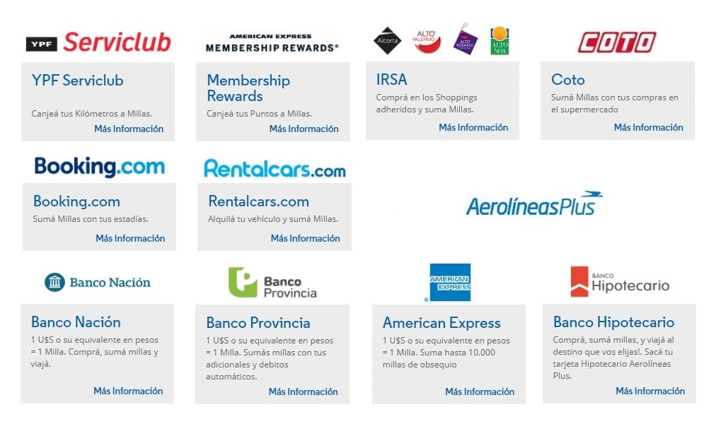 aerolineas plus como sumar millas con tarjeta de credito