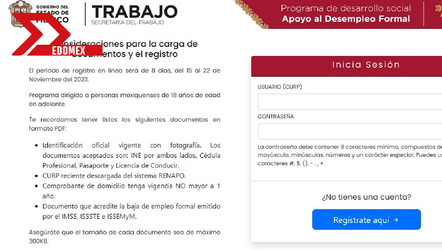 apoyo al desempleo 2024 en edomex como registrarse