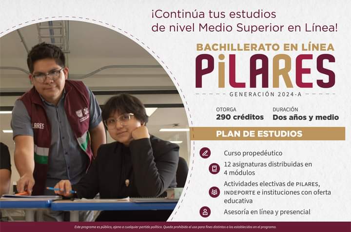 Bachillerato en línea PILARES 2026: Tu futuro educativo 2 bachillerato en linea pilares 2024 tu futuro educativo