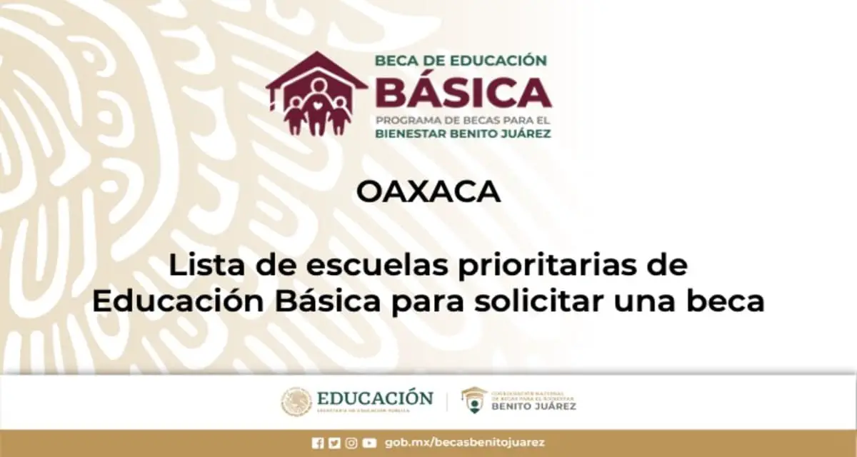 beca benito juarez escuelas prioritarias en oaxaca 2024