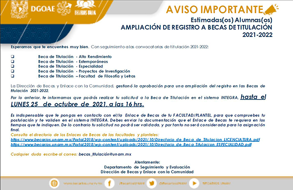 Becas de Titulación para Egresados Extemporáneos UNAM 2 becas de titulacion para egresados extemporaneos unam
