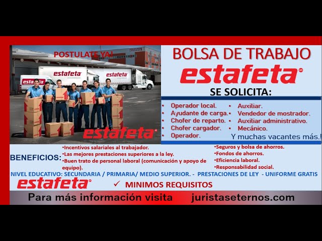 bolsa de trabajo estafeta postulate 2024 e29c94efb88f