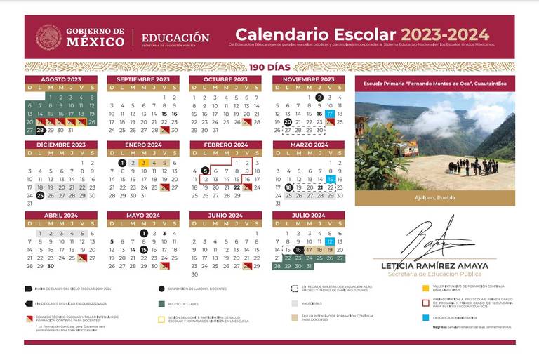 calendario escolar 2024 a 2024 tabasco fechas clave