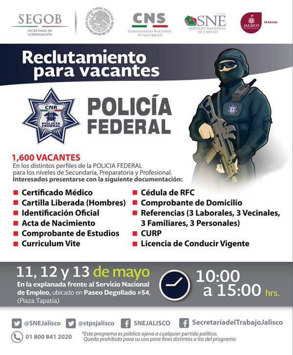 convocatoria a la policia federal requisitos y proceso de seleccion
