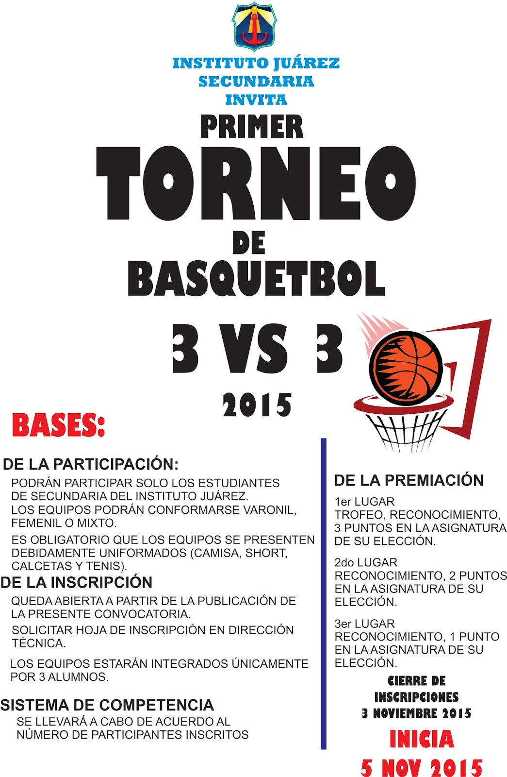 Convocatoria de Basquetbol: ¡Vive la emoción de la cancha!