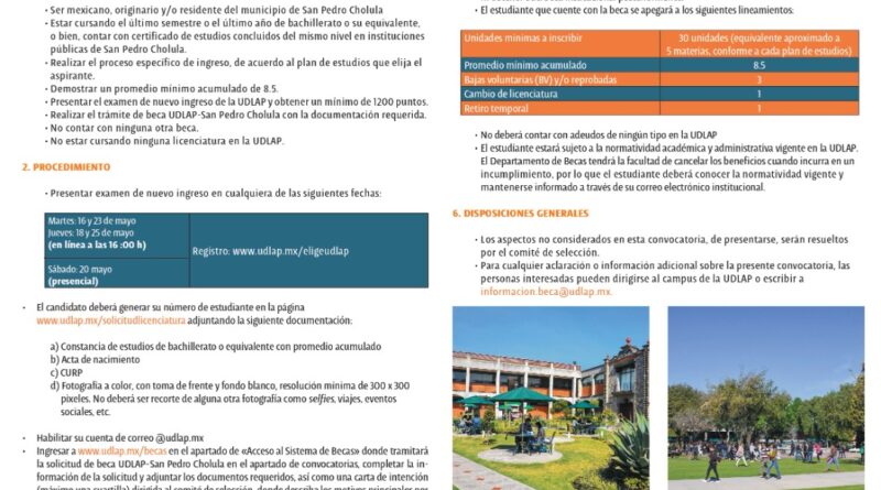 cuales son las becas udlap para 2024 y sus requisitos