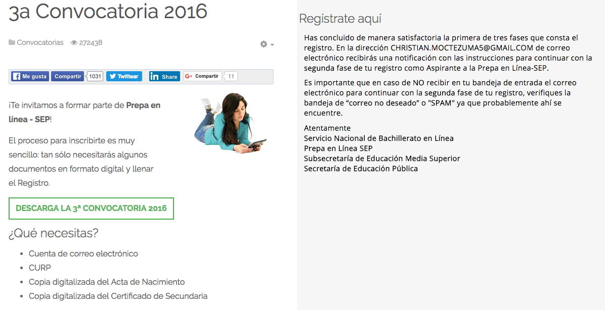 cuales son los requisitos para la preparatoria en linea sep