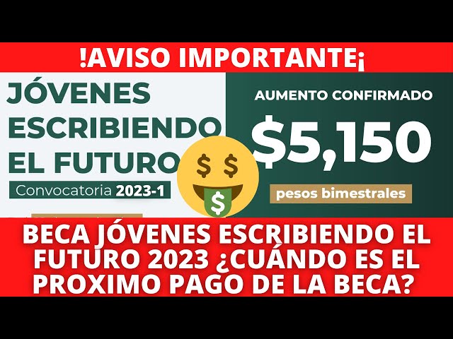 cuando sera el proximo pago de la beca jovenes escribiendo el futuro