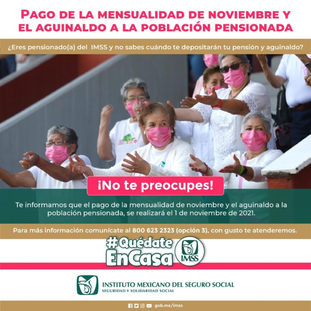cuanto reciben de aguinaldo los pensionados del imss