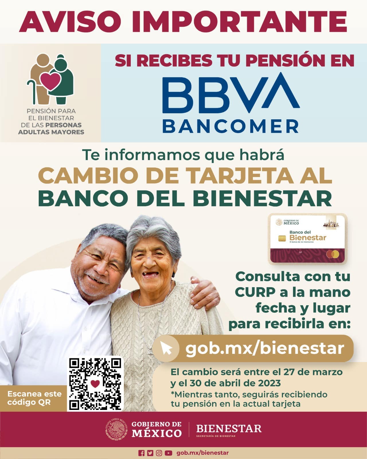 entrega de tarjetas del banco del bienestar