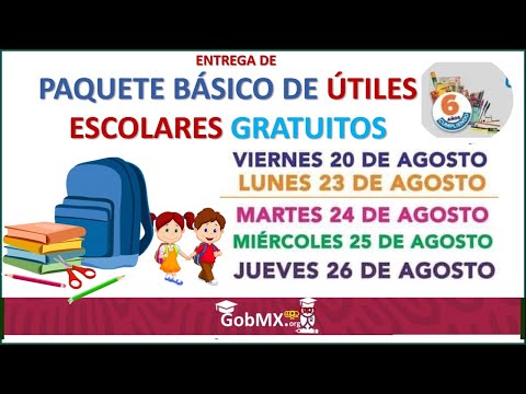 entrega de utiles escolares 2024 paquete basico gratuito