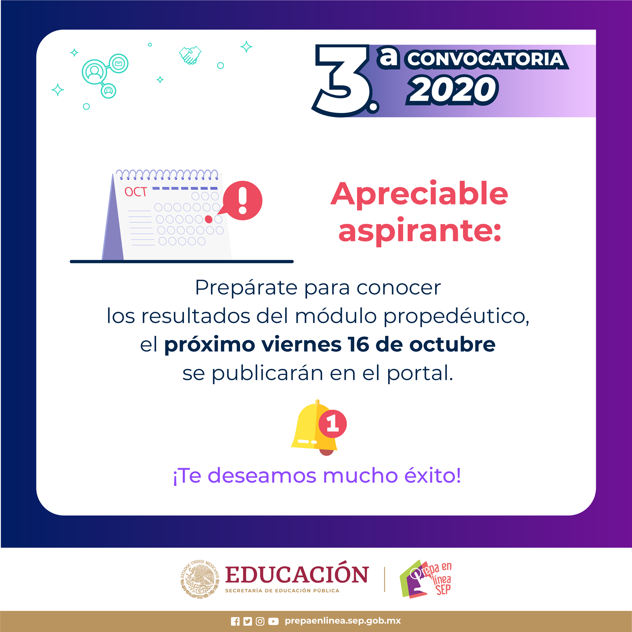 eres un aspirante a la prepa en linea sep atencion