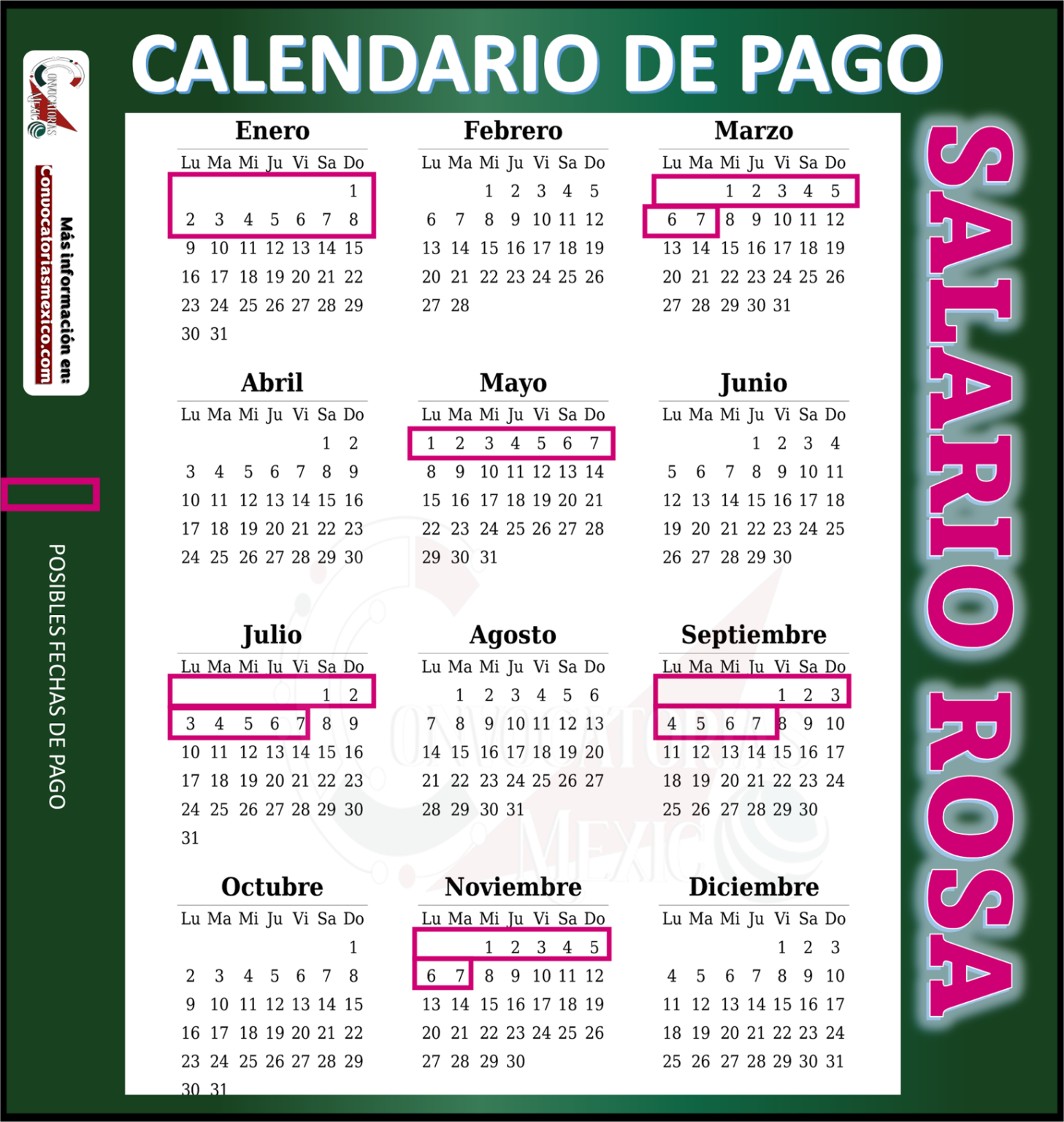 Fechas de Depósito Salario Rosa: Conoce las fechas de pago y cómo acceder a este beneficio 2 fechas de deposito salario rosa conoce las fechas de pago y como acceder a este beneficio