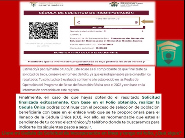 folio de solicitud de beca como obtenerlo importancia y pasos a seguir