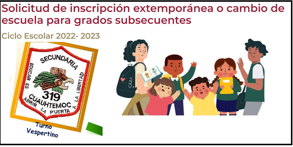 inscripciones extemporaneas y cambio de secundaria 2024