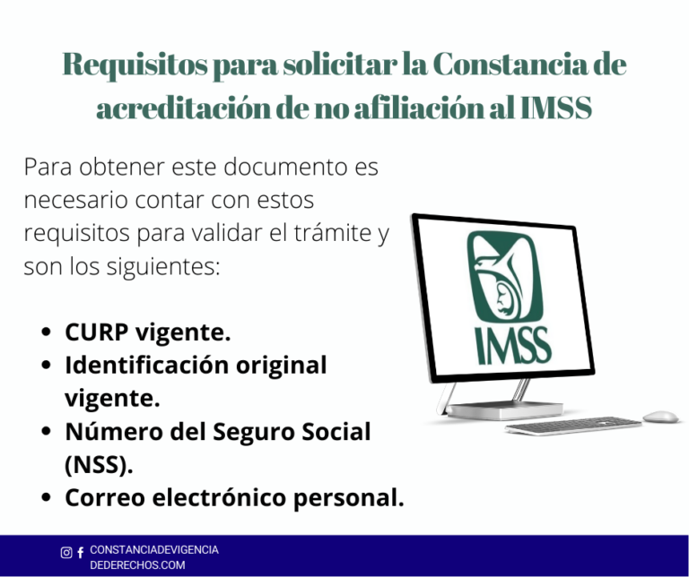 que es una constancia de no afiliacion al imss