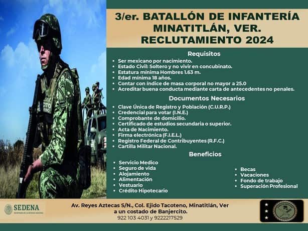 sedena empleo convocatoria vacantes y requisitos 2024