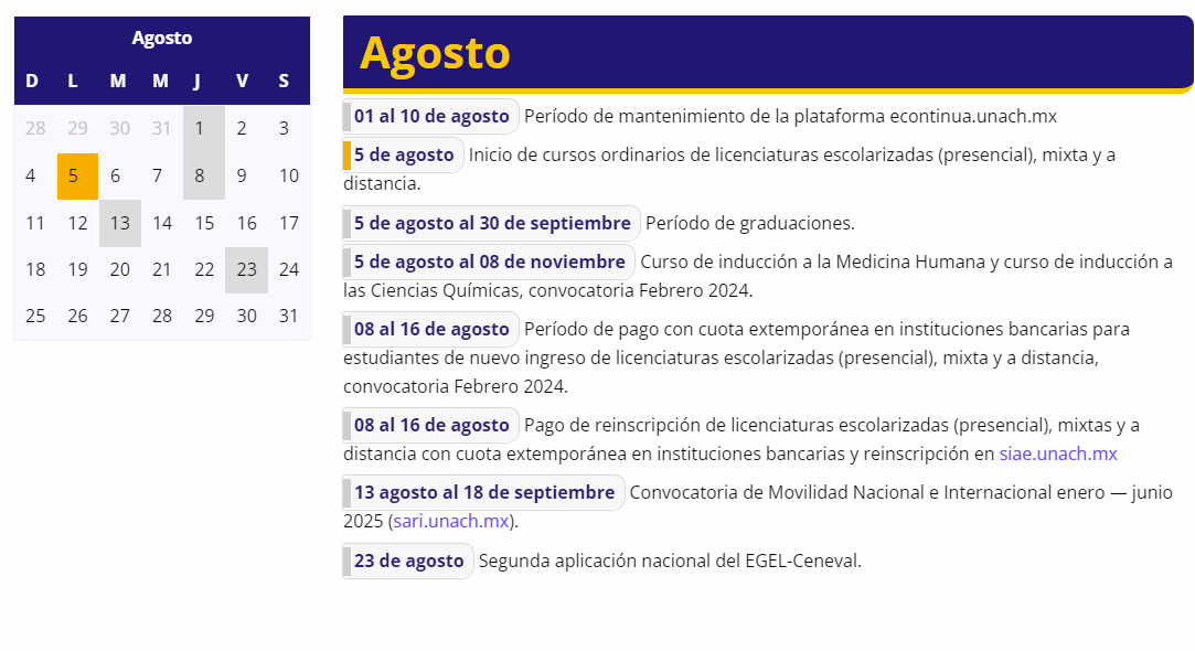 unach convocatoria 2024 calendario y requisitos agosto